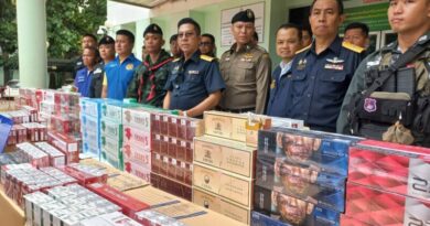 ตาก – ด่านศุลกากรแม่สอด สกัดตรวจยึดบุหรี่หนีภาษีกว่า 15 ล้านมวน มูลค่า 63 ล้านบาท พร้อมเร่งรัดขยายผลทางคดี