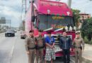 ปทุมธานี – ตร.ทล.จับโชเฟอร์รถสิบล้อตู้ทึบพร้อมยาบ้า7เม็ด