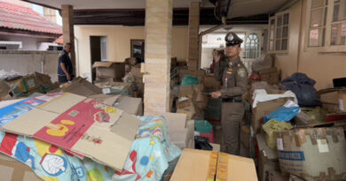 ตำรวจสอบสวนกลาง (CIB) บุกทลายหูฟังปลอม พร้อมอุปกรณ์ชาร์จโทรศัพท์ ของกลางกว่าหมื่นชิ้น เสียหายกว่า 20 ล้านบาท