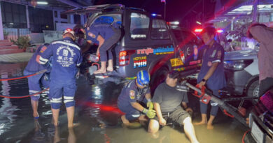 สาวโรงงานเดินลุยน้ำขาตกฝาท่อระบายน้ำถูกเหล็กตะแกงบาดขาเหวอะรอบแถมเจอปลิงเกาะแผล