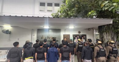 ตำรวจบางรักระดมกำลังปิดล้อมตรวจค้น กวาดล้างยาเสพติดย่านใจกลางเมือง