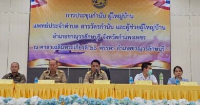 กำแพงเพชร – อำเภอขาณุฯประชุมกำนันผู้ใหญ่บ้าน “กำนันตู้”หยอดคำหวาน ประชาชน“คิด กำนันตู้ช่วยทำ!”