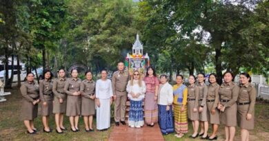 ภูธร จังหวัดมุกดาหาร จัดพิธีสวดมนต์ไหว้พระ และตั้งศาล พระภูมิประจำ ภ.จว.มุกดาหาร ณ ตำรวจภูธร จังหวัดมุกดาหาร